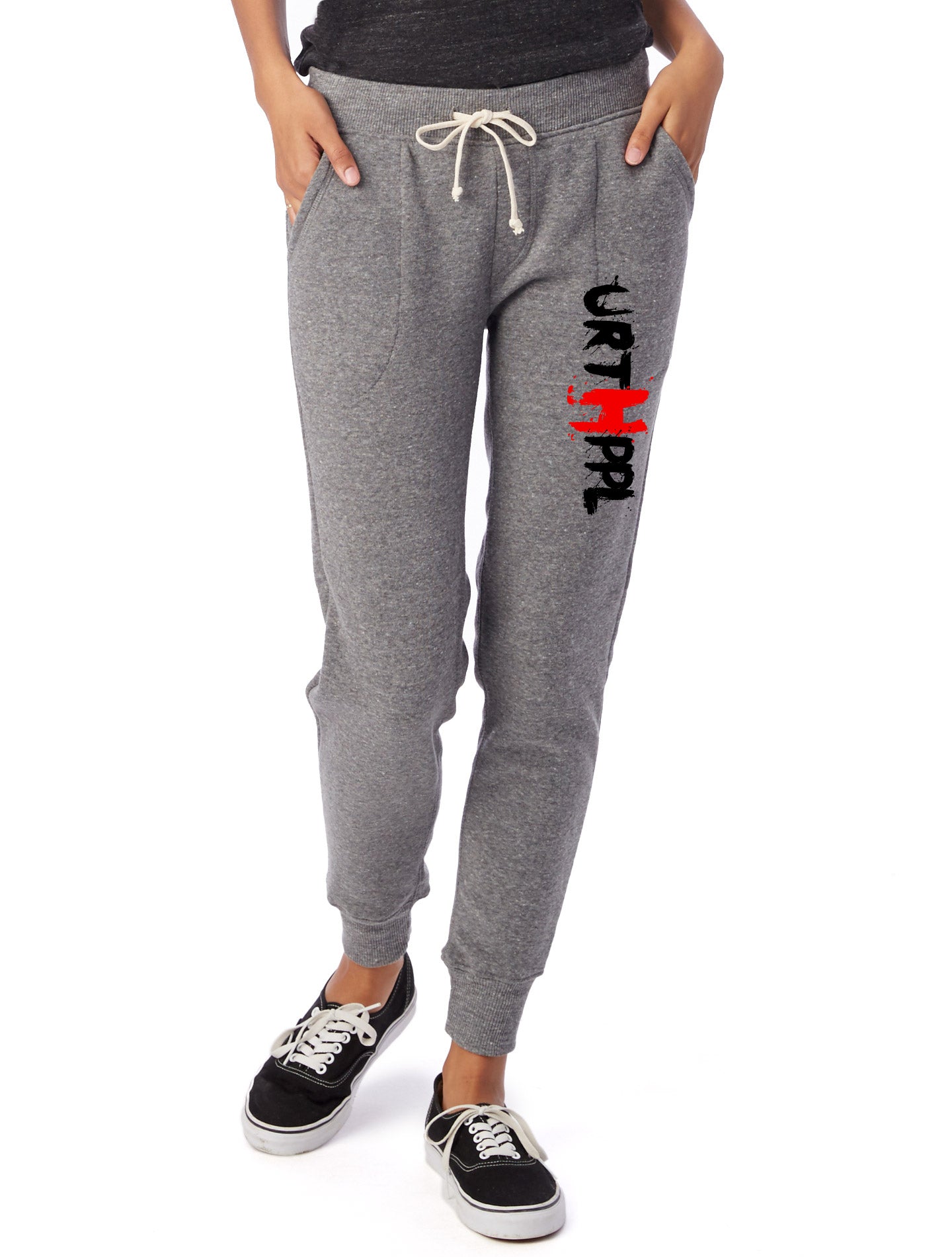 URTHPPL Logo Women's Eco-Fleece Joggers-Grey Triblend