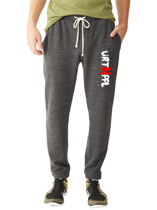 URTHPPL Logo Men's Eco-Fleece Joggers-Charcoal Black Triblend